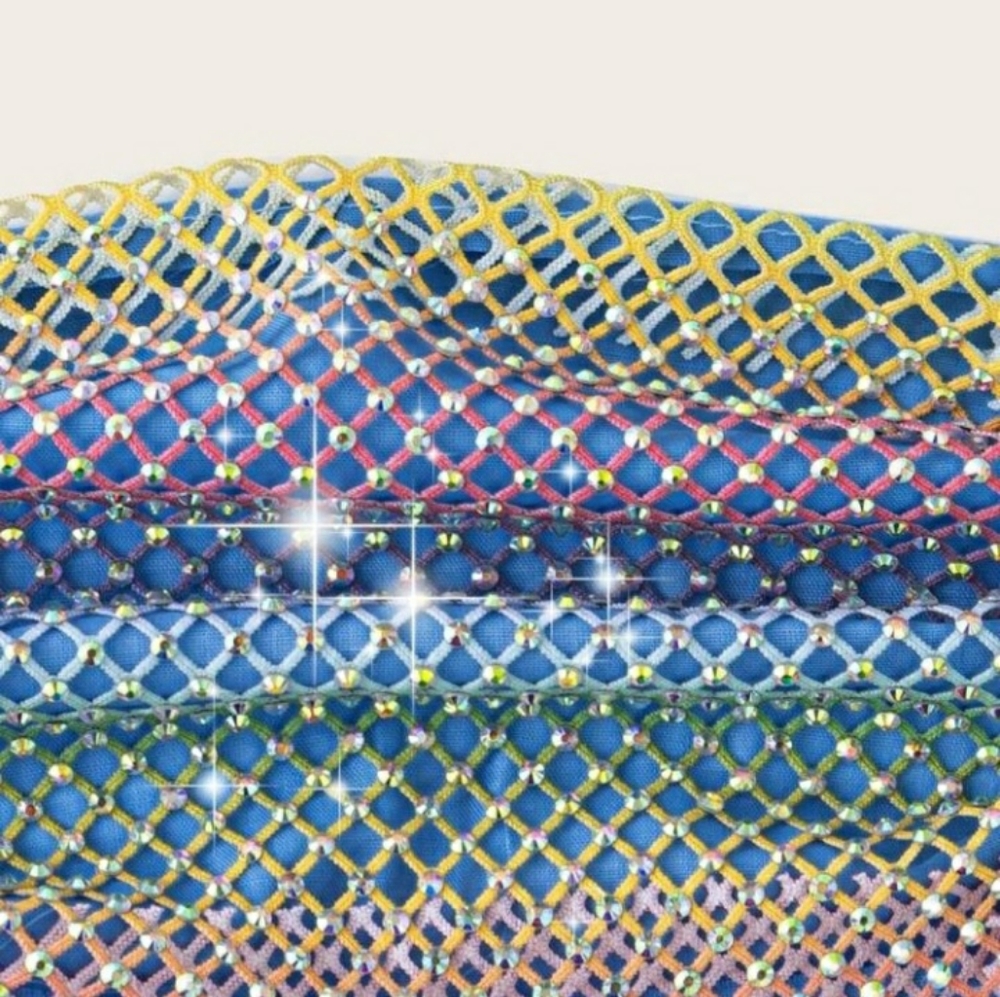 🥶Multi color sequin rhinestone facemask🥶 - Picture 2 of 4